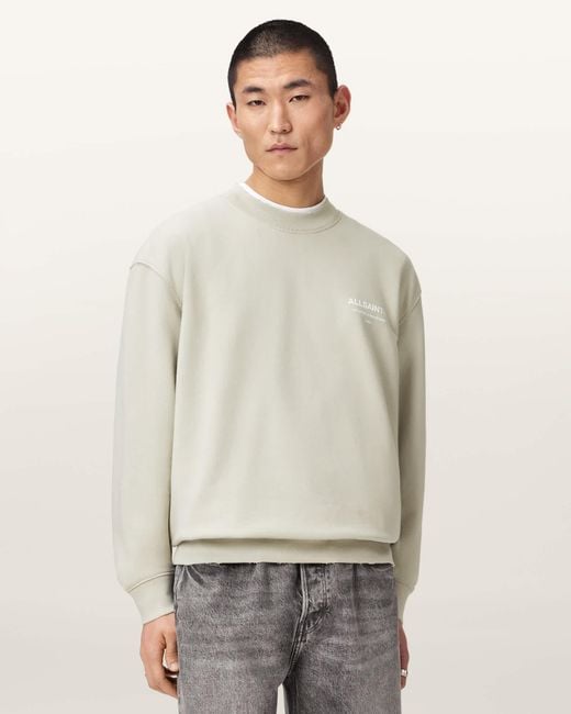 AllSaints Natural Dreamer Oversized Crew Neck Sweatshirt for men