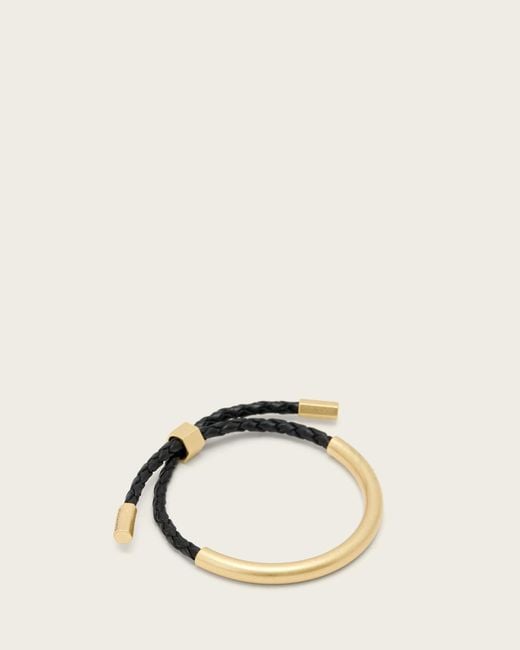 AllSaints Natural Esta Tube Leather Bracelet