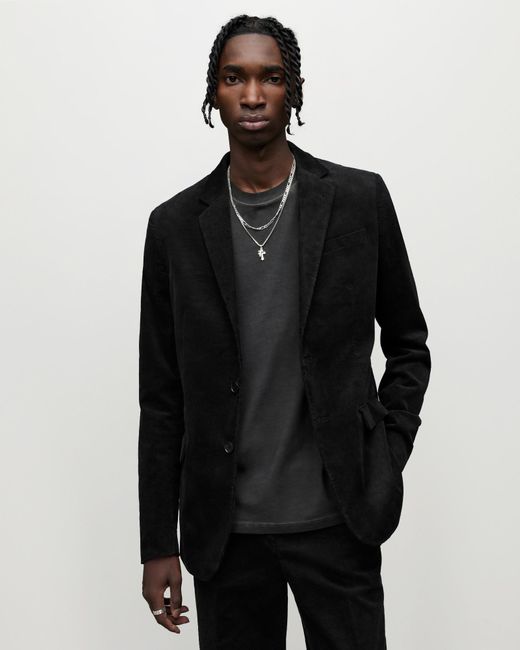 AllSaints Kiels Corduroy Blazer, in Black for Men | Lyst UK