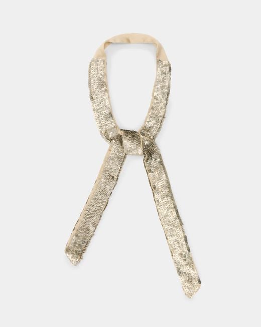 AllSaints White Tia Sequin Tie