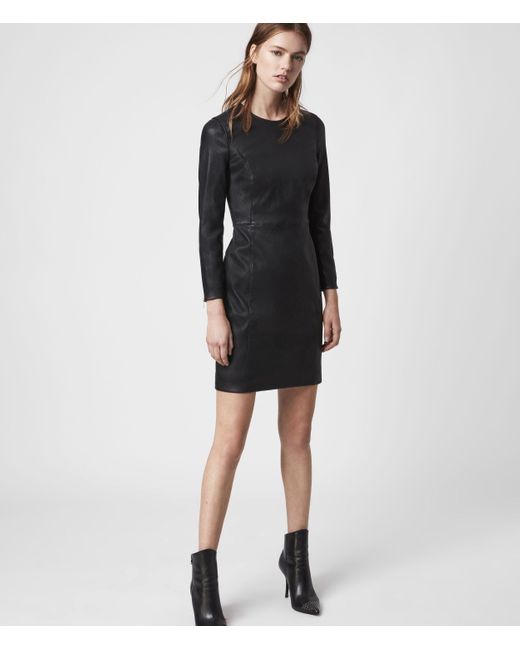 all saints leather dress