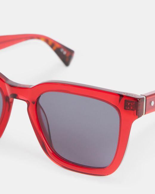 AllSaints Red Phoenix Square Sunglasses for men