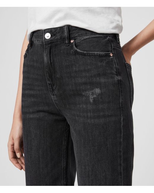Ash Cropped High-rise Boyfriend Jeans 