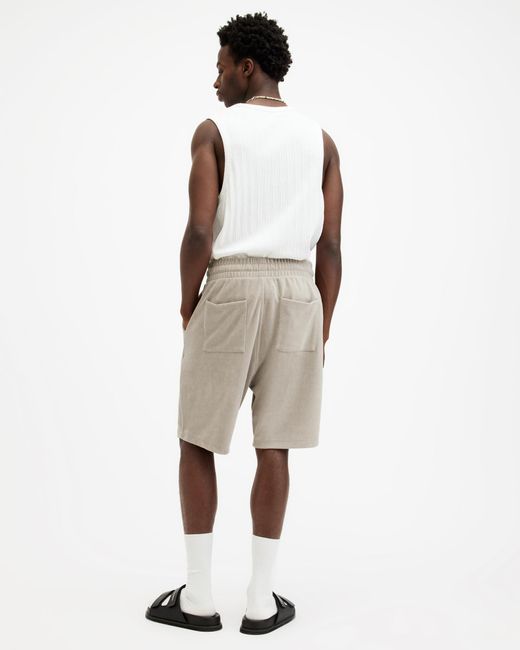AllSaints Natural Felix Relaxed Fit Towel Shorts, for men