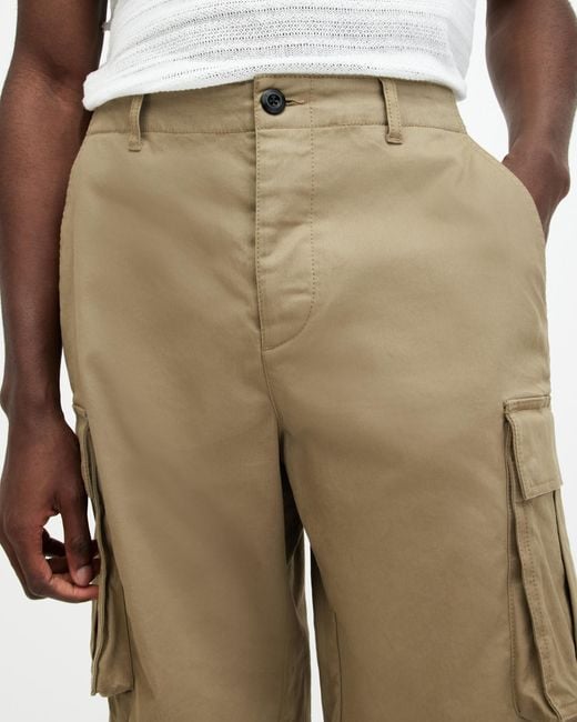 AllSaints Natural Slane Relaxed Fit Cargo Shorts, for men