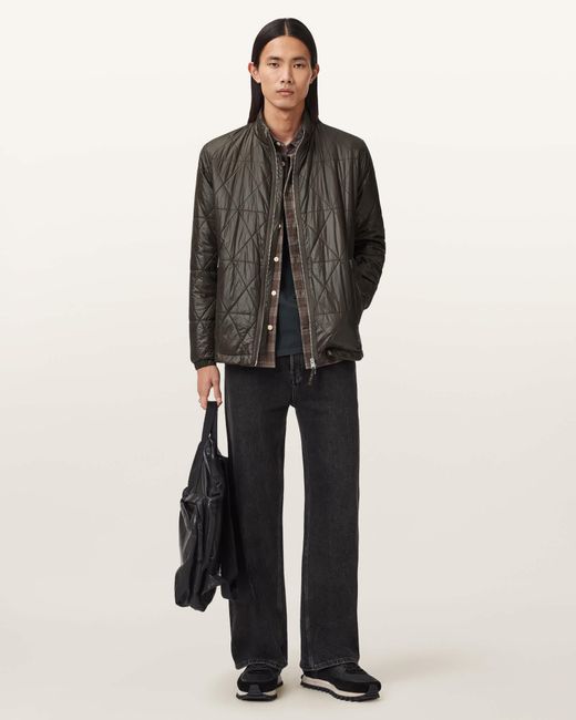 AllSaints Multicolor Tribex Shine Quilted Jacket for men