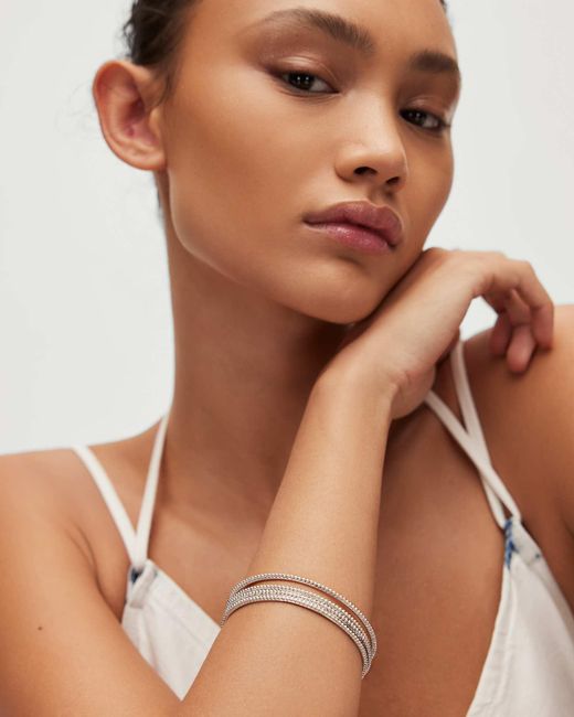 AllSaints Brown Sinead Ball Bangle Set,