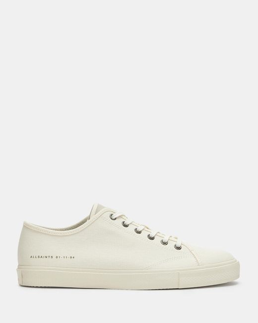 AllSaints White Theo Low Top Trainers, for men