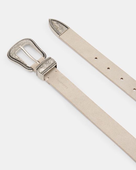 AllSaints Multicolor Trey Leather Metal Tip Belt, for men