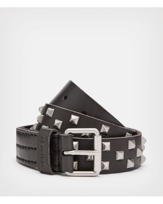 AllSaints Ashby Studded Leather Belt for Men | Lyst