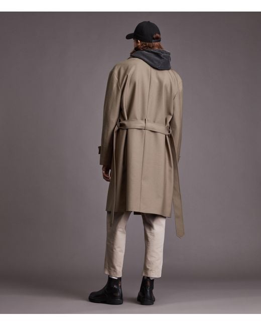 AllSaints Men s Heald 2 in 1 Trench Coat in Brown for Men Lyst