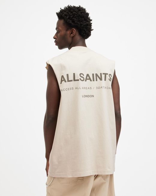 AllSaints Natural Access Relaxed Fit Sleeveless Tank Top for men