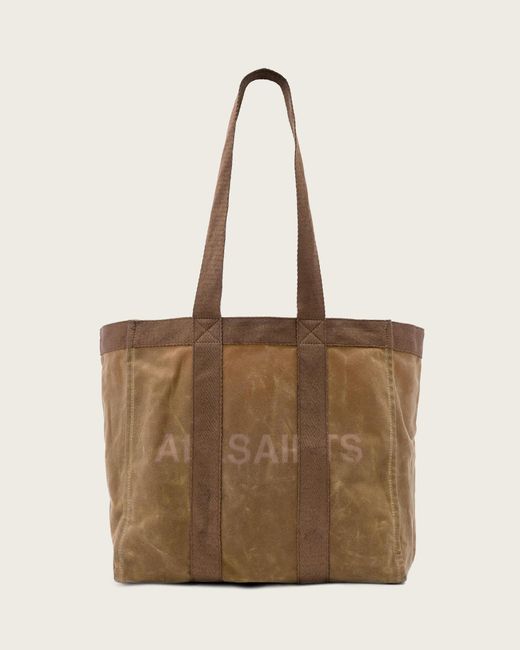AllSaints Natural Layo Spacious Canvas Tote Bag for men