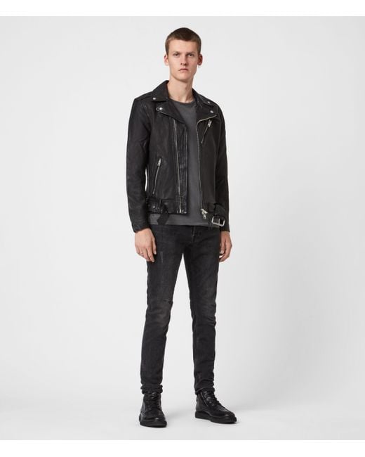 All saints renzo leather jacket top