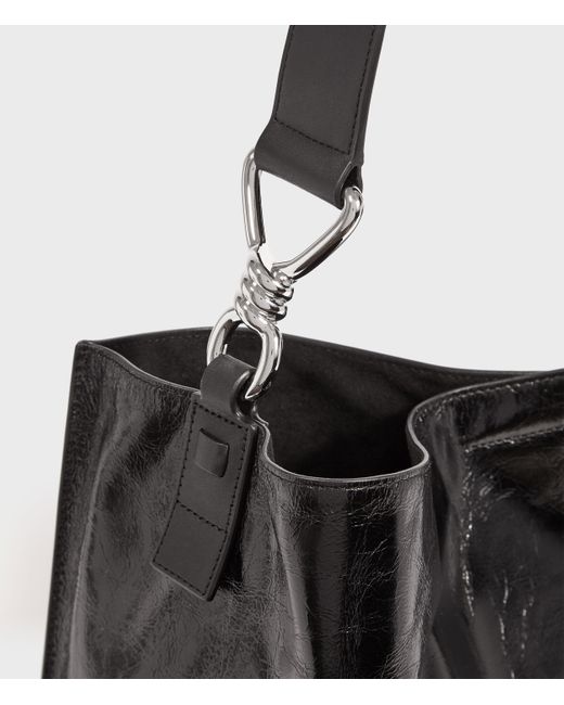 Allsaints captain shop leather tote