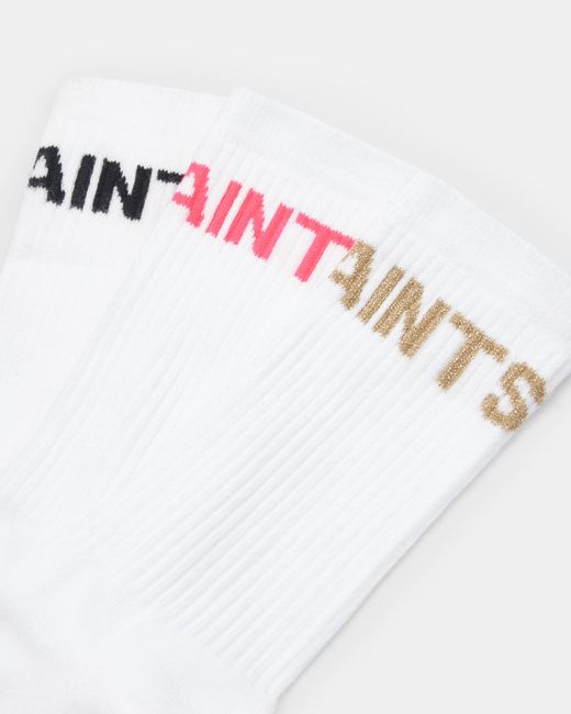AllSaints White Jae Logo Socks 3 Pack