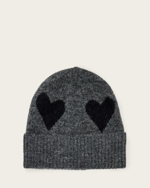 AllSaints Black Amore Beanie Hat
