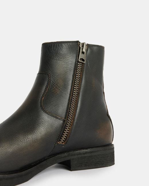 Mens zip up ankle deals boots