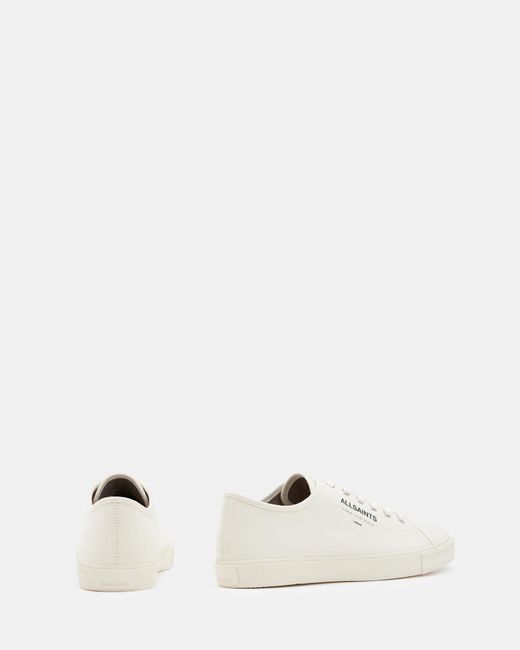 AllSaints White Underground Canvas Low Top Sneakers for men