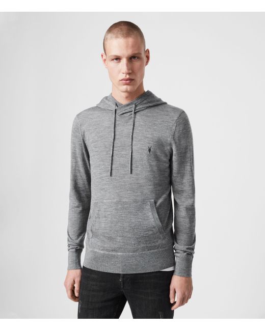 allsaints mode merino pullover hoodie