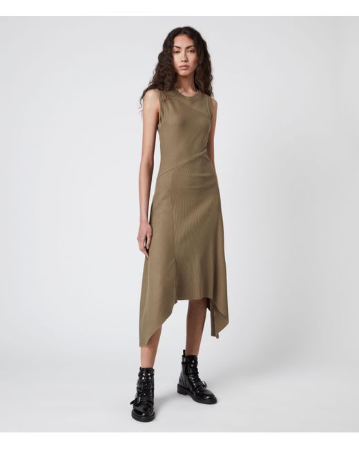 AllSaints Green Gia Dress