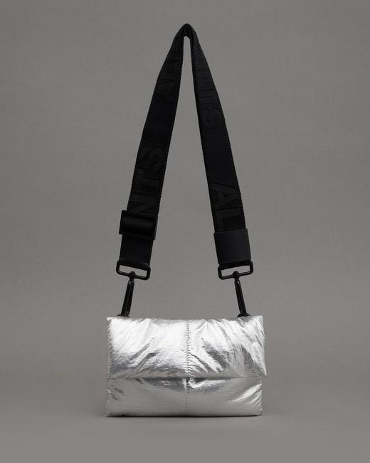 AllSaints Gray Ezra Recycled Crossbody Bag