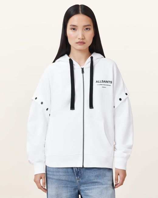 AllSaints White Omnium Amphia Hoodie