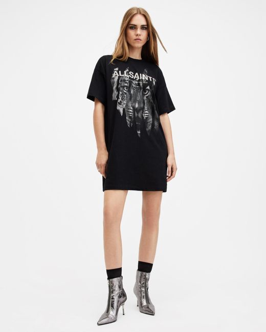 all saints black shirt dress Aura Lace Up Mini Dress | Disturbia