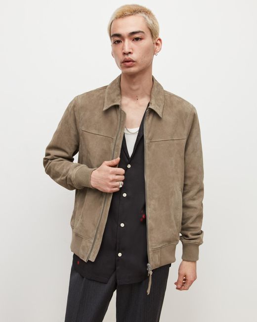 AllSaints Brown Rashford Jacket Mens for men