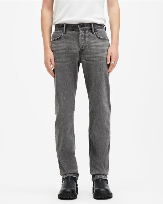 AllSaints Gray Iggy Slim Fit Denim Jeans,, Washed for men