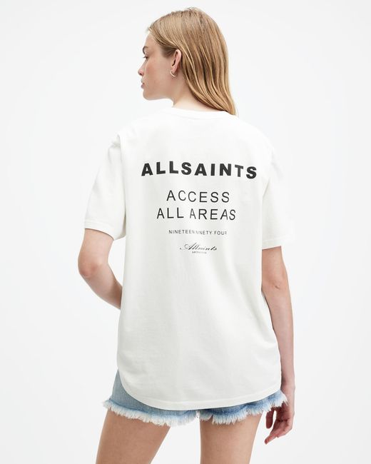 AllSaints White Tour Boyfriend Oversized T-shirt