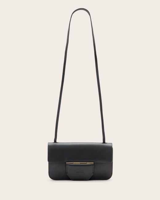 AllSaints Natural Ann Leather Crossbody Wallet Bag