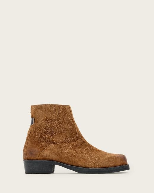 AllSaints Brown Leather Orla Leather Boots, /Us 8/Eu 41 for men