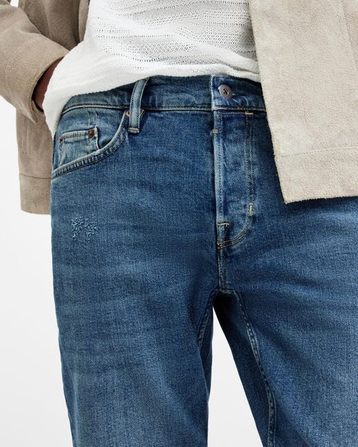 AllSaints Blue Rex Slim Fit Stretch Denim Jeans, for men
