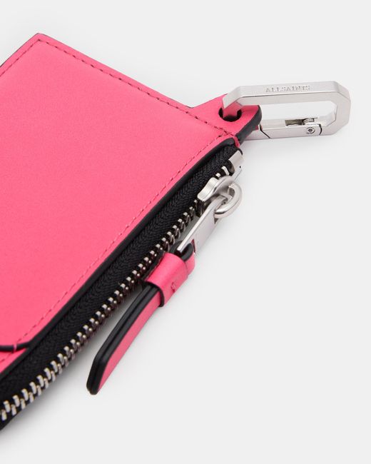 AllSaints Pink Remy Leather Wallet