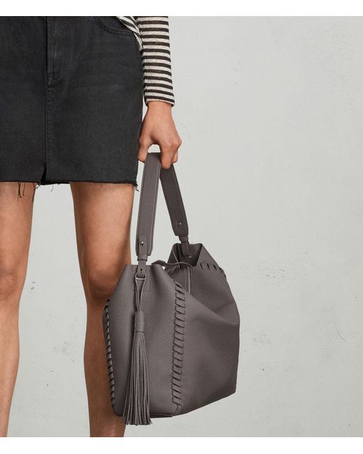 AllSaints Leather Kepi East West 