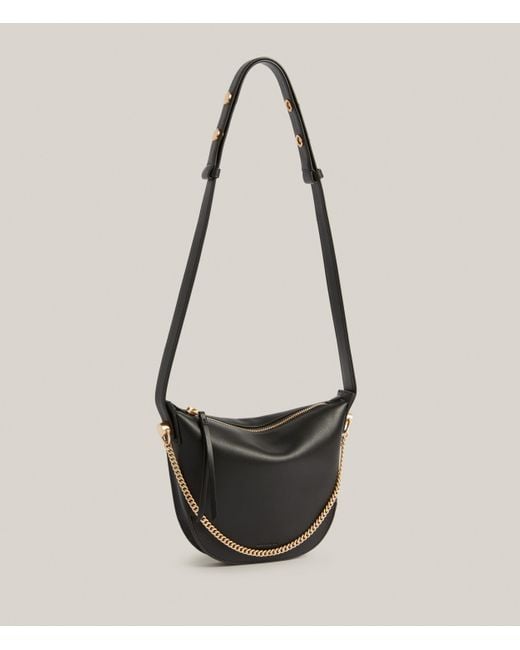 AllSaints Ladies Leather Josephine Crossbody Bag in Black Lyst