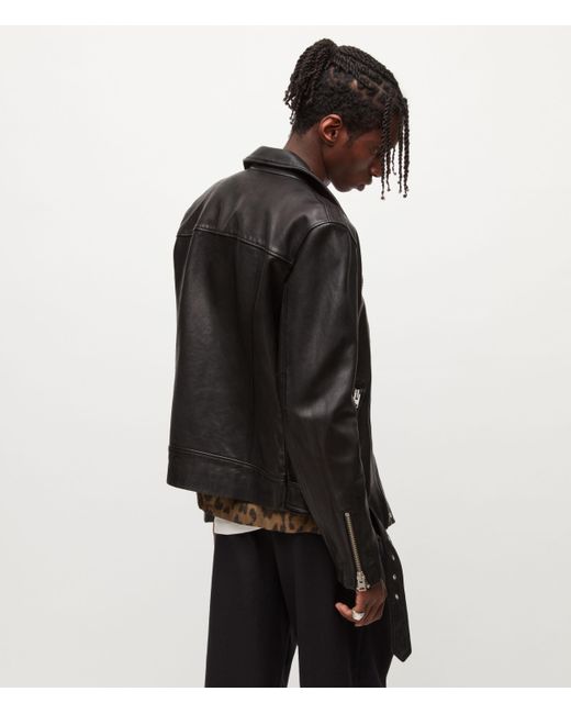 naoki leather biker jacket