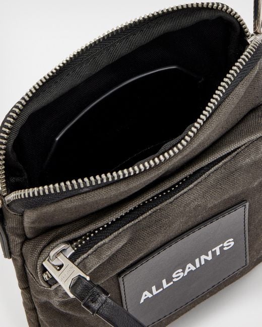 AllSaints White Falcon Pouch Bag for men