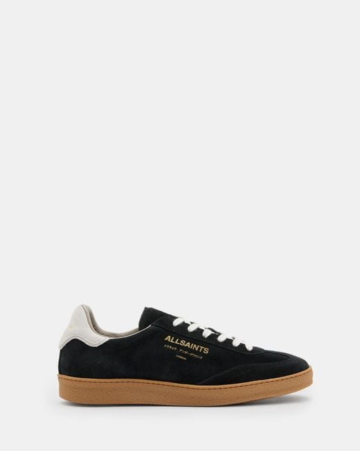 AllSaints White Thelma Suede Low Top Trainers,