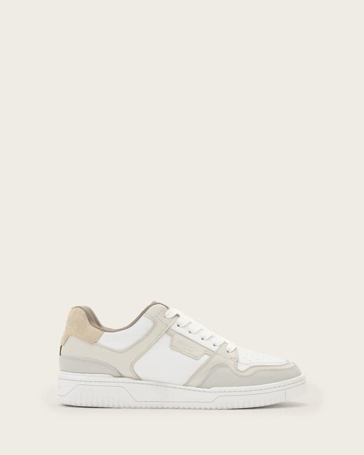 AllSaints Natural Leather Regan Plus Low Top Trainers, /Us 8/Eu 41 for men