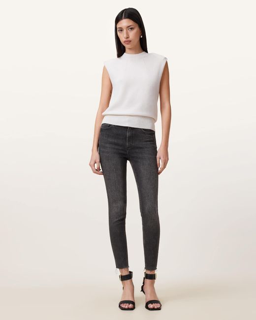 AllSaints White Miller Push Up Skinny Fit Denim Jeans