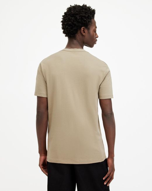 AllSaints Natural Brace Brushed Cotton Crew Neck T-shirt, for men