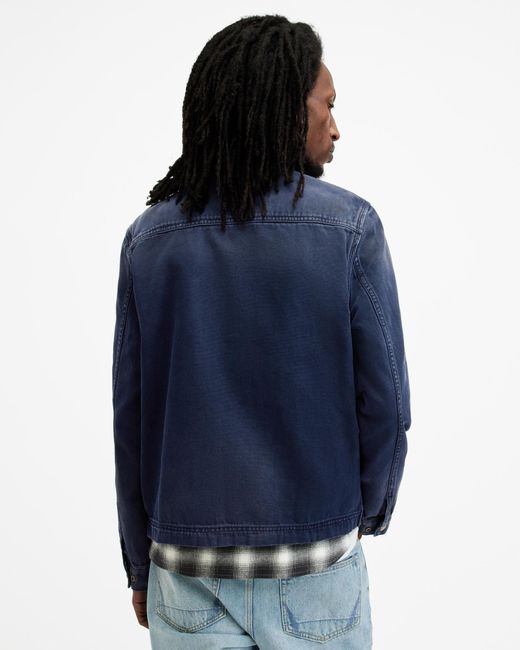 AllSaints Blue Rothwell Workwear Jacket, for men