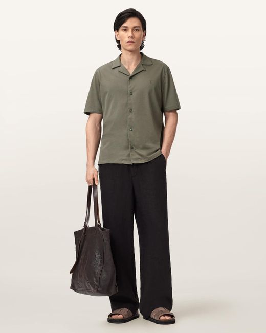 AllSaints Multicolor Hudson Relaxed Fit Ramskull Shirt for men