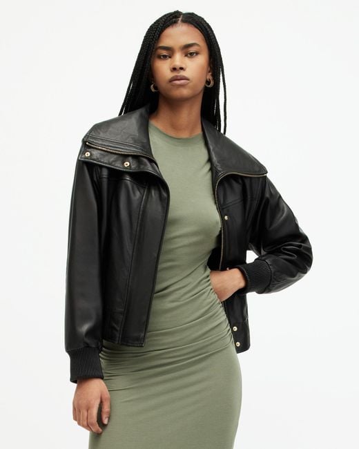 All saints top bomber jacket womens