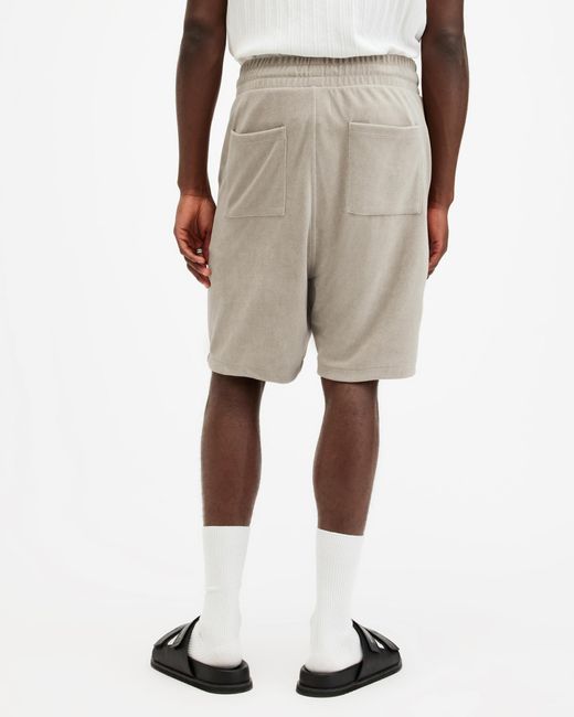AllSaints Natural Felix Relaxed Fit Towel Shorts, for men