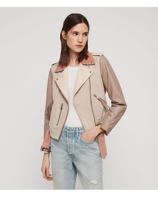 AllSaints Balfern Suede \u0026 Leather Biker 