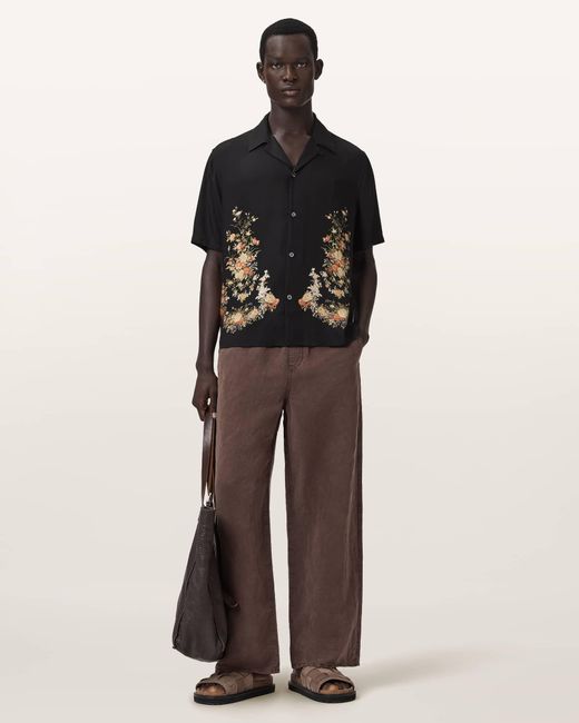 AllSaints Multicolor Parsons Short Sleeve Boxy Shirt for men