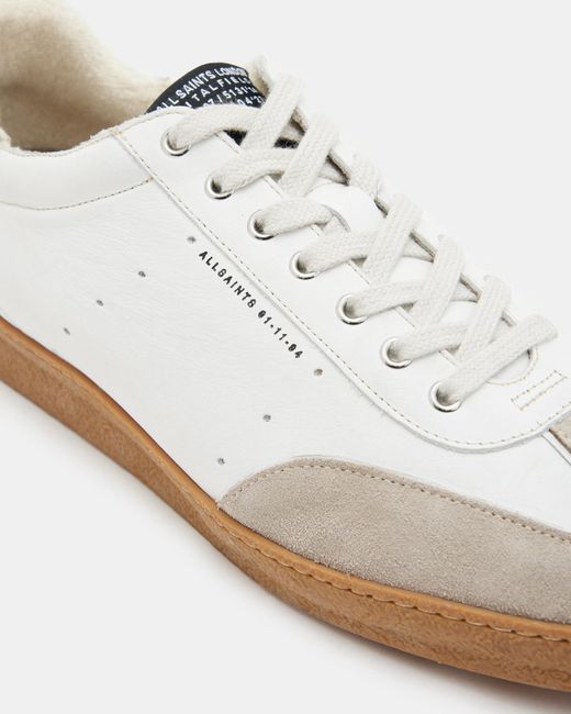 AllSaints White Leo Low Top Leather Trainers for men